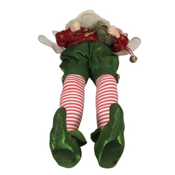 Mark Roberts Christmas Santa Fairy Elf Pointy Shoes Present Candy 21" Posable - Picture 13 of 16